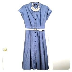 Breezy, chambray button down dress